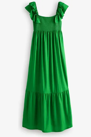 Next Ruffle Sleeve 100% Cotton Midi Dress40