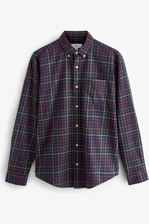 Next Check Long Sleeve 100% Cotton Oxford ShirtL