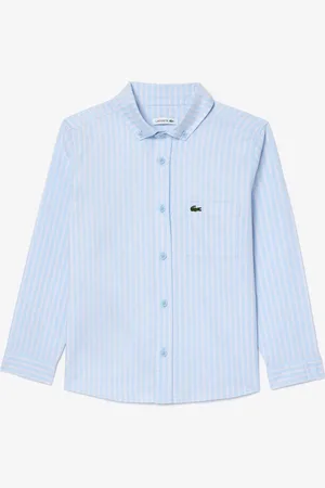 Lacoste Contrast Stripe Oxford Cotton Shirt128134 cm