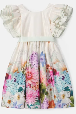 Angel & Rocket Emillie Print Border Tie Sash Dress9 lat (134 cm)