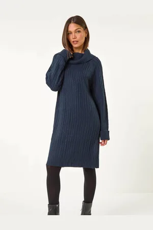 Roman Roll Neck Knitted Jumper Dress48