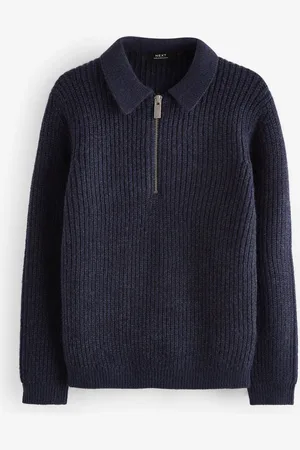 Next Long Sleeve Quarter Zip Polo Shirt (3-16yrs)10 lat (140 cm)