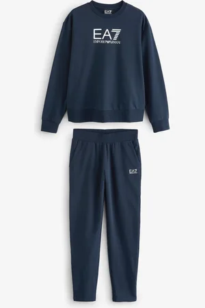 EA7 Emporio Armani Blue Logo Stretch Cotton TracksuitM