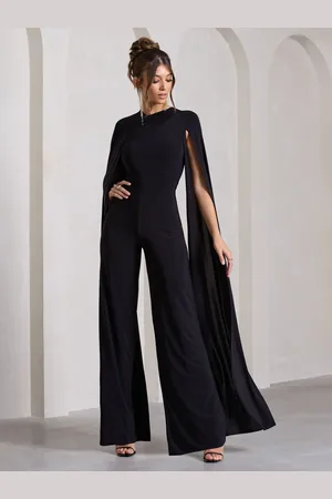 Club L Harley Straight-Leg Jumpsuit With Cape Sleeves42
