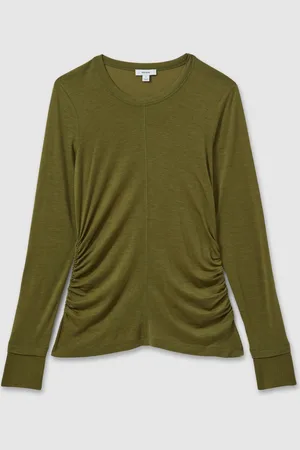 Reiss Sierra Ruched Side Crew-Neck TopM
