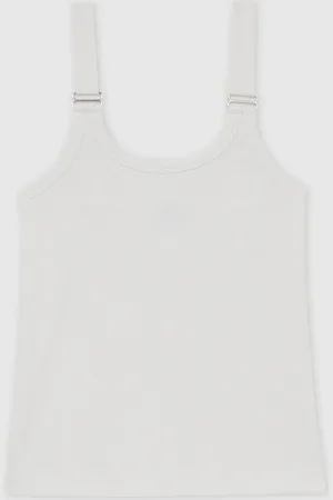 Reiss Isabella Stretch-Cotton D-Ring Strap VestXS