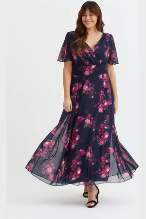 Scarlett & Jo Isabelle Mulberry Float Sleeve Maxi Dress54