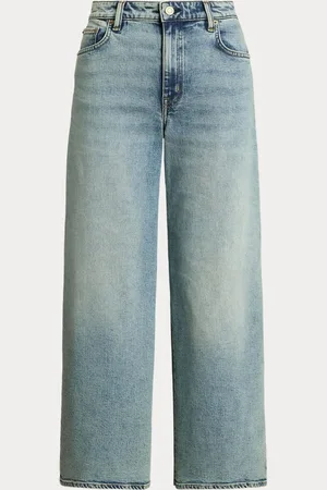 Ralph Lauren Blue Saira Alacia Wash Wide Leg Denim Jeans44
