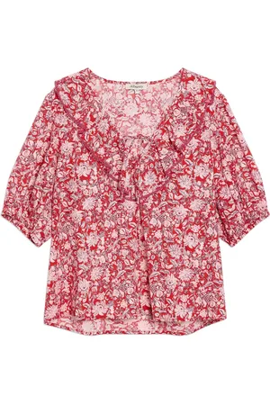 Albaray Red Woodblock Frill Top46