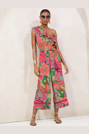 Lipsy London One Shoulder Ruffle Printed Coulotte Jumpsuit42