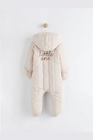 Next Slogan Quilted Baby All-In-One PramsuitUp to 1 Month (56cm)