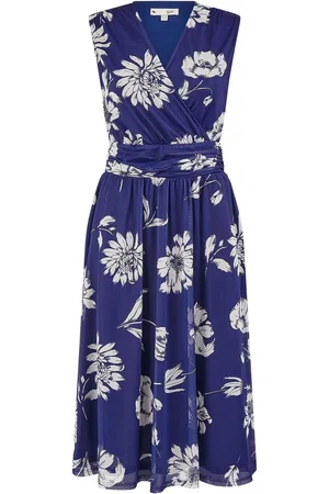 Yumi Floral Print Stretch Mesh Dress With Pockets48