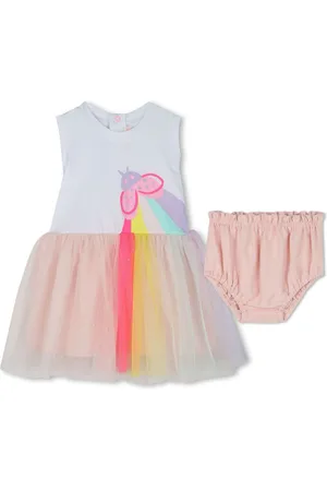 Billieblush Pink Mesh Sequin Baby Dress And Bloomer Set6874 cm