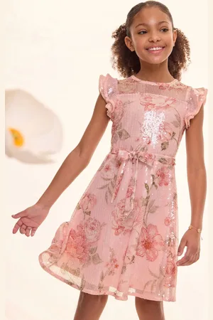 Lipsy London Floral Printed Sequin Occasion Dress (5-16yrs)166168 cm