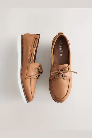 Next Forever Comfort Leather Round Toe Lace Up Boat Shoeseu41