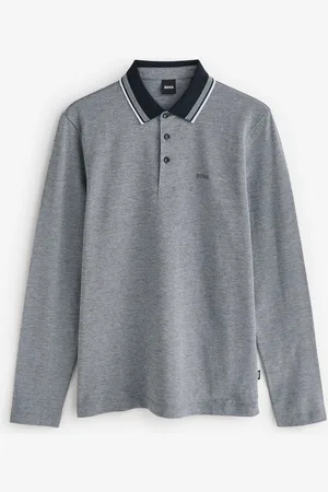 HUGO BOSS Long Sleeve 100% Cotton Polo ShirtL