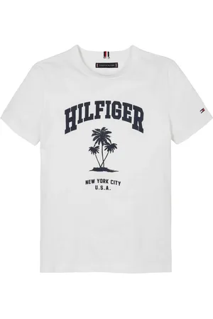 Tommy Hilfiger Palm Print Short Sleeve 100% Cotton T-Shirt122128 cm