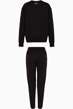 EA7 Dres Emporio Armani Maxi z okrągłym dekoltem i logoS