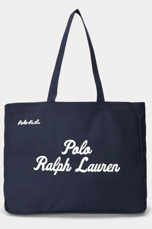 Ralph Lauren Embroidered Logo Canvas Tote BagJeden