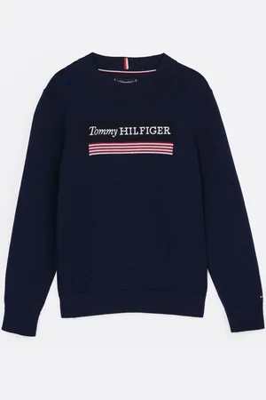 Tommy Hilfiger Sweter o regularnym kroju 1985 z monotypem, w 100% z bawełny16 lat (176 cm)