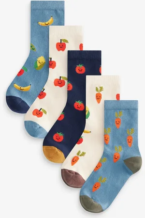 Next Print Cotton Rich Socks 5 PackUK 4-6.5