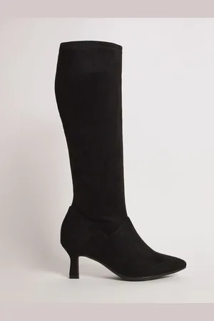 JD Williams Kitten Heel High Leg Boots in Extra Wide Fit Super CurvyEU 43 (UK 9)