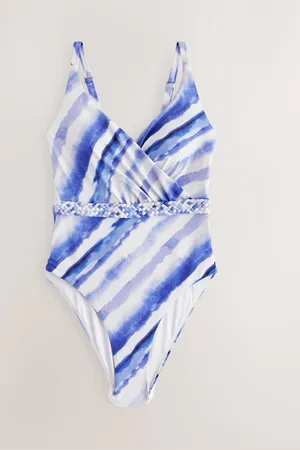 Next Plaited Belt Tummy Control Plunge Wrap Swimsuit44
