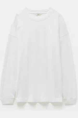 Hush Puppies Flo Oversized Long Sleeve 100% Cotton T-ShirtM