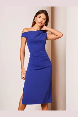 Lipsy London Drape One Shoulder Ruched Midi Dress44