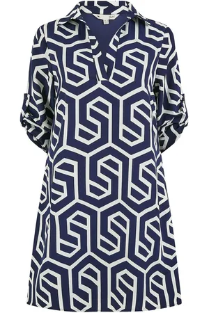 Yumi Geo Print Tunic Dress With Pockets42