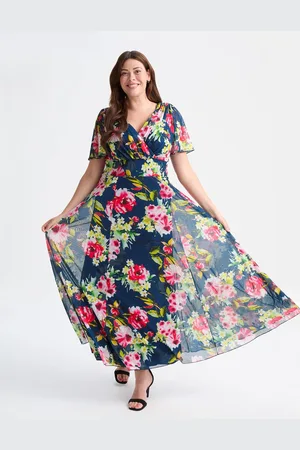 Scarlett & Jo Sukienka maxi Isabelle Curve z rozkloszowanymi rękawami48