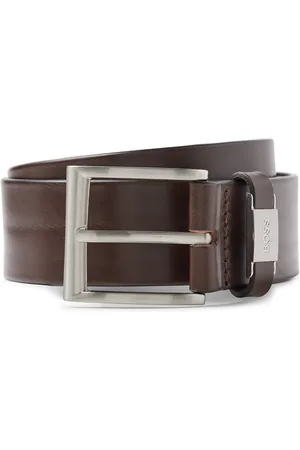 HUGO BOSS Brushed Metal Leather Belt85 cm