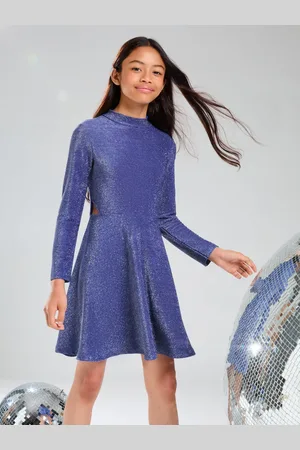 Lipsy London Sukienka na imprezę z brokatem i wycięciem (5-16 lat)13 lat (158 cm)