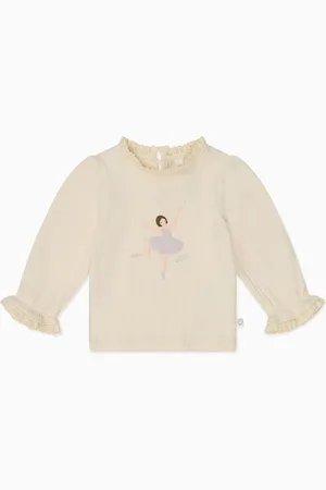 Mori Cream Ballerina Organic Cotton & Bamboo Long Sleeve Top7480 cm