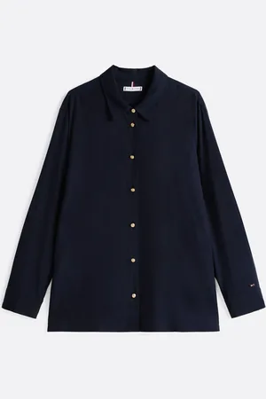Tommy Hilfiger Curve Gold Button Dress Shirt52