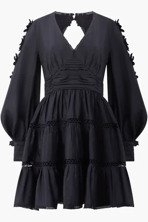 French Connection Aubrey 3D Lace Trim Mini Dress36