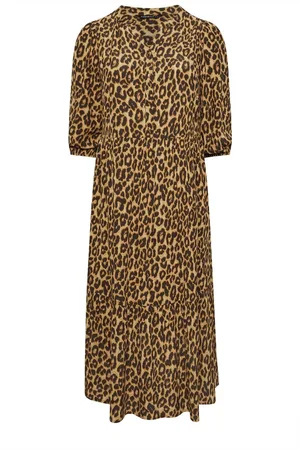 Evans Animal Print Brown Shirt Dress44