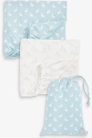 The Little Tailor 2 Pack 100% Cotton Baby Fitted Jersey Cot SheetsJeden