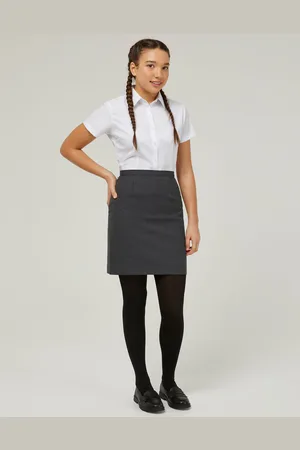 Trutex Szara spódnica szkolna z rozcięciem z tyłu 20" (11-17 lat)12 lat (152 cm)