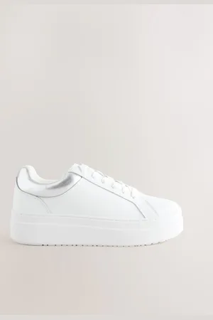 Next Signature Leather Round Toe Chunky Lace Up Trainerseu385