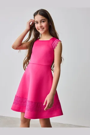 Ted Baker Pink Lace Detail Scuba Dress110116 cm