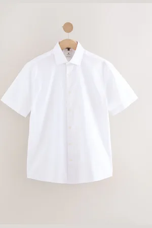 Next Cotton Blend Short Sleeve Cutaway Collar ShirtXXXXL