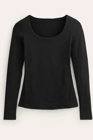 Boden Double Layer Scoop Long Sleeve T-Shirt42