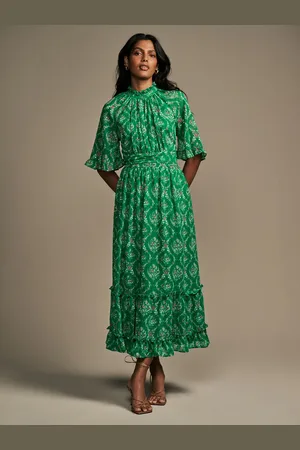 Laura Ashley Fascott Damask Floral Chiffon Midaxi Dress48
