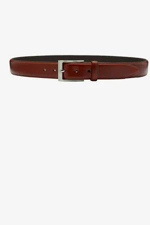 Loake Leather Silver Buckle Belt36