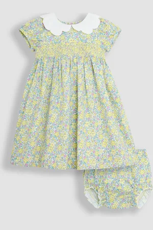 JoJo Maman Bébé Floral Broderie Collar Party Dress9298 cm
