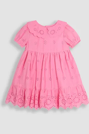 JoJo Maman Bébé Broderie Puff Sleeve Dress7480 cm