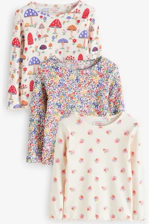 Next Cath Kidston Floral Long Sleeve Ribbed T-Shirts 3 Pack (3mths-7yrs)116122 cm