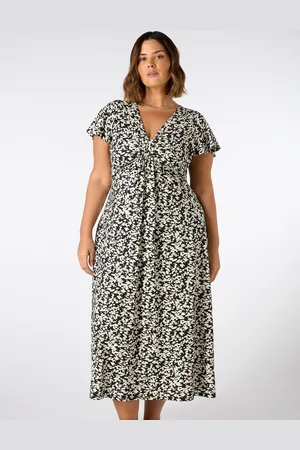 Live Unlimited London Ruched Pleat Front Midi Dress42