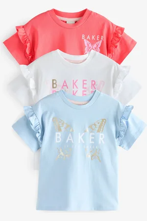 Ted Baker Frill Shoulder 100% Cotton T-Shirts 3 Pack152158 cm